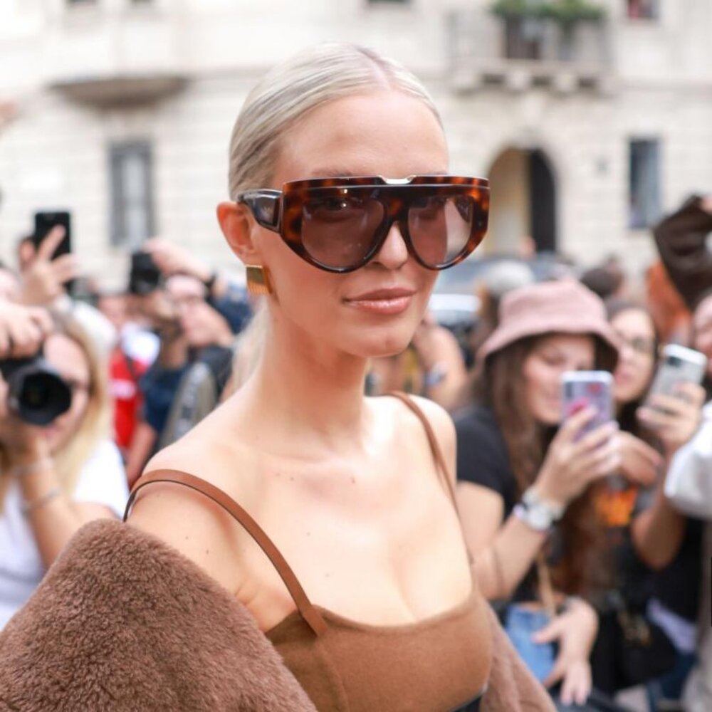 Exclusive Sale! Max Mara ORSOLA MM0083 52F Sunglasses Dark Havana Shield Frame